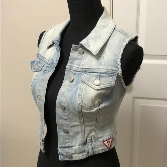 Cropped Denim Jean Jacket - Guess - Picture 2 of 5